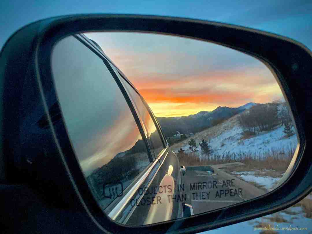 present run sunset in mirror 1